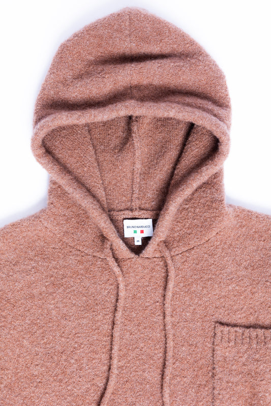 Bouclé Knitted Hoodie