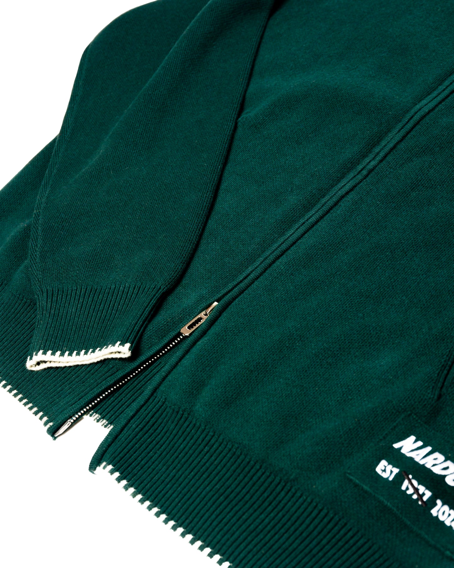 Cotton Cashmere blend knit full zip