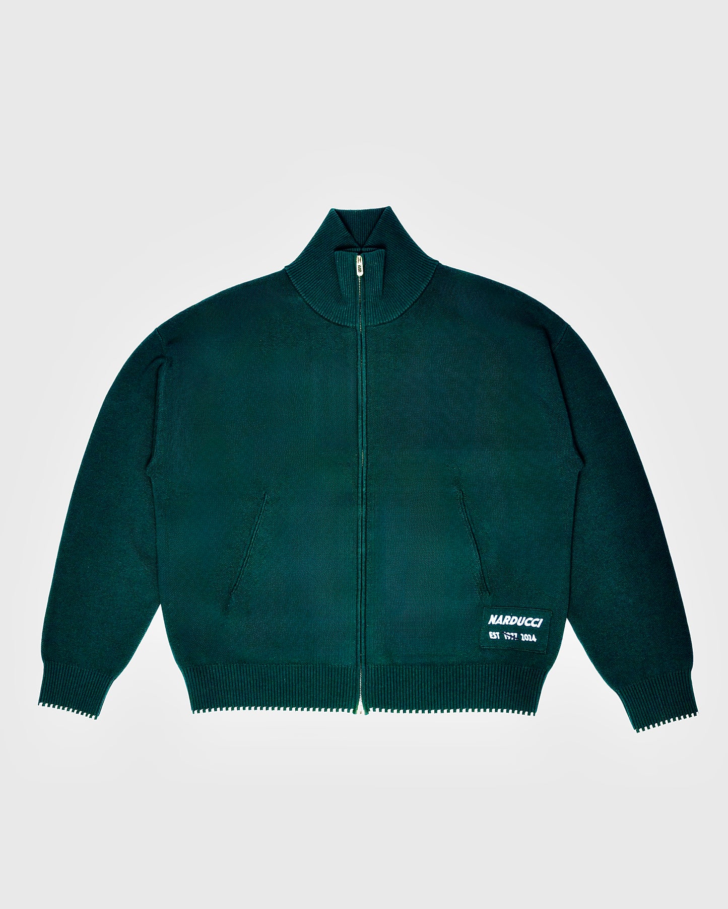 Cotton Cashmere blend knit full zip