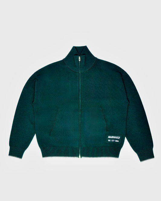 Cotton Cashmere blend knit full zip